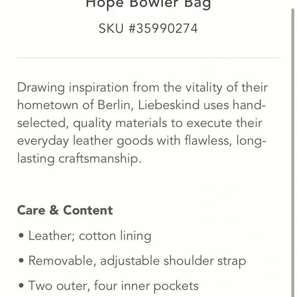 Liebeskind satchel Hope Bowler Bag - Picture 12 of 12